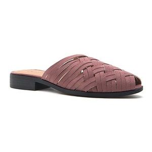 Tuxedo-79 Rose Taupe Woven Mules